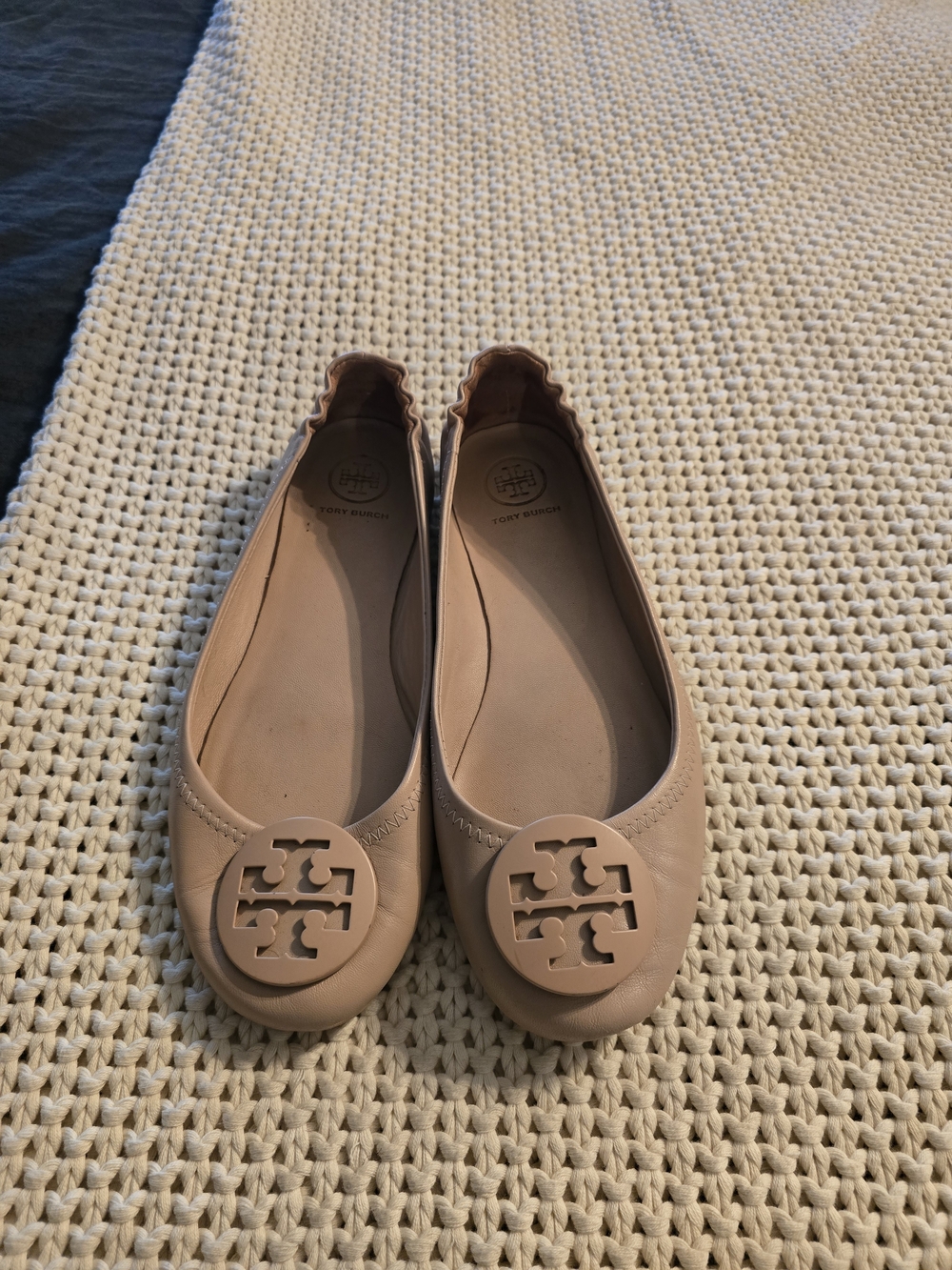Tory Burch Women's Minnie Travel Ballet Flat in Blush